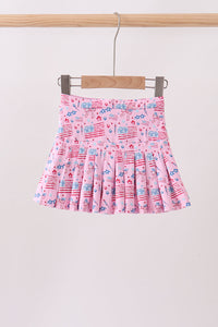 Flag star print skorts