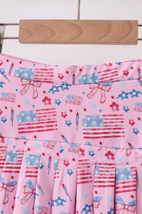 Flag star print skorts