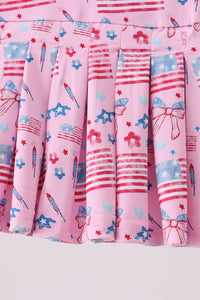 Flag star print skorts