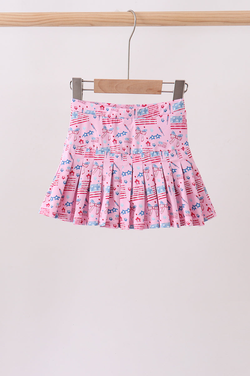 Flag star print skorts