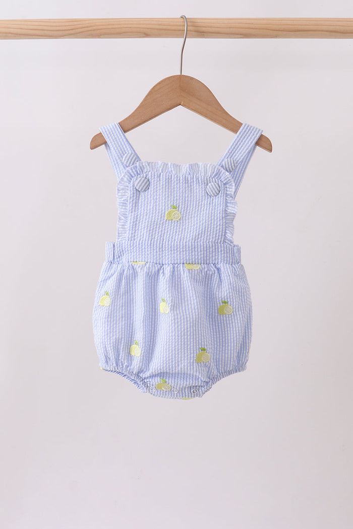 Lemon embroidery ruffle bubble