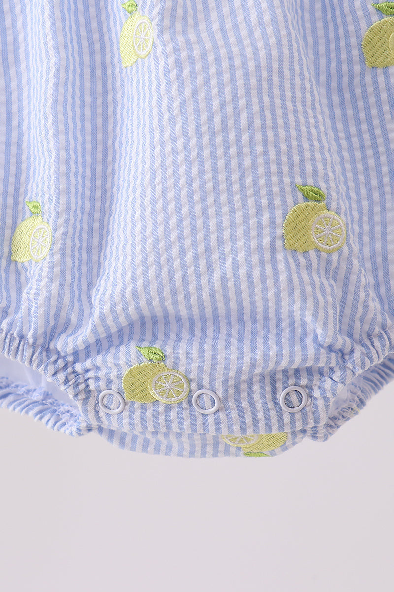 Lemon embroidery ruffle bubble