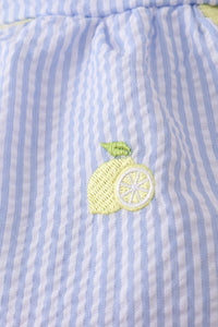 Lemon embroidery ruffle bubble