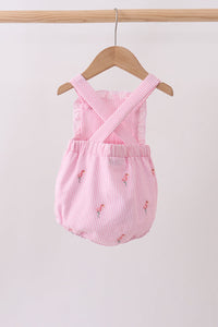 Flamingo embroidery ruffle bubble