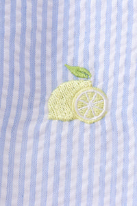 Lemon embroidery scalloped bloomer set