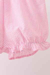 Flamingo embroidery scalloped bloomer set