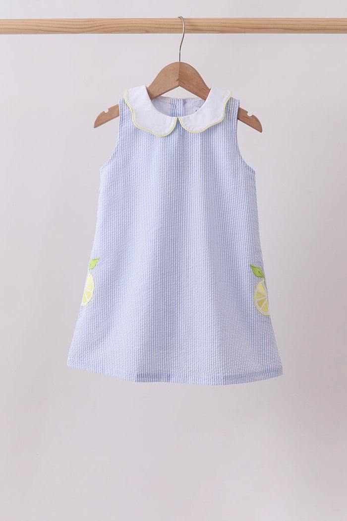 Lemon applique dress