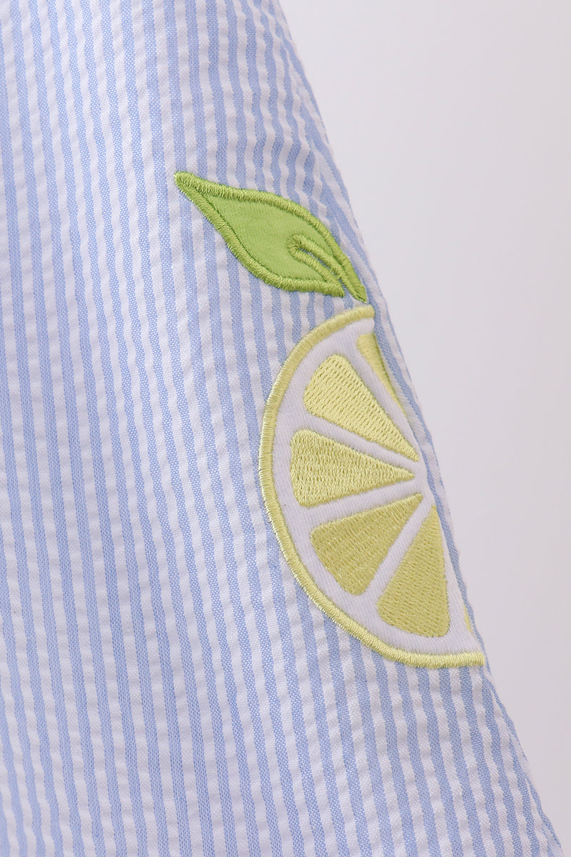 Lemon applique dress