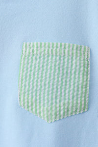 Colorblock pocket shorts set