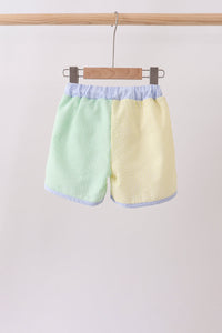 Yellow & green seersucker shorts