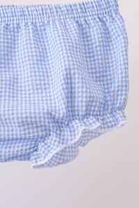 Flag embroidery ruffle bloomer set