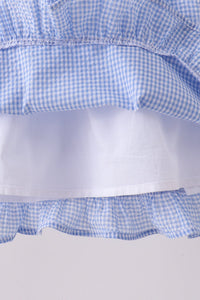Flag embroidery ruffle bloomer set
