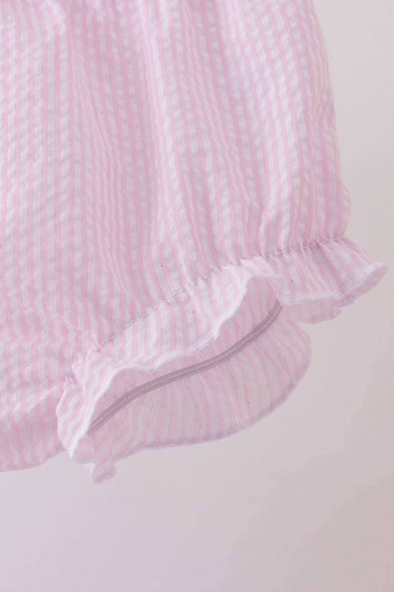 Lemon ruffle gingham bloomer set