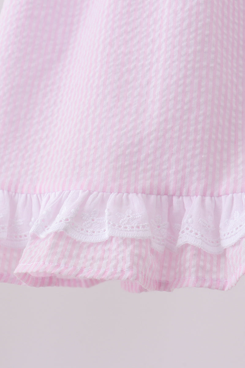 Lemon ruffle gingham bloomer set