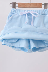 Scallop hem bow skort - Mint