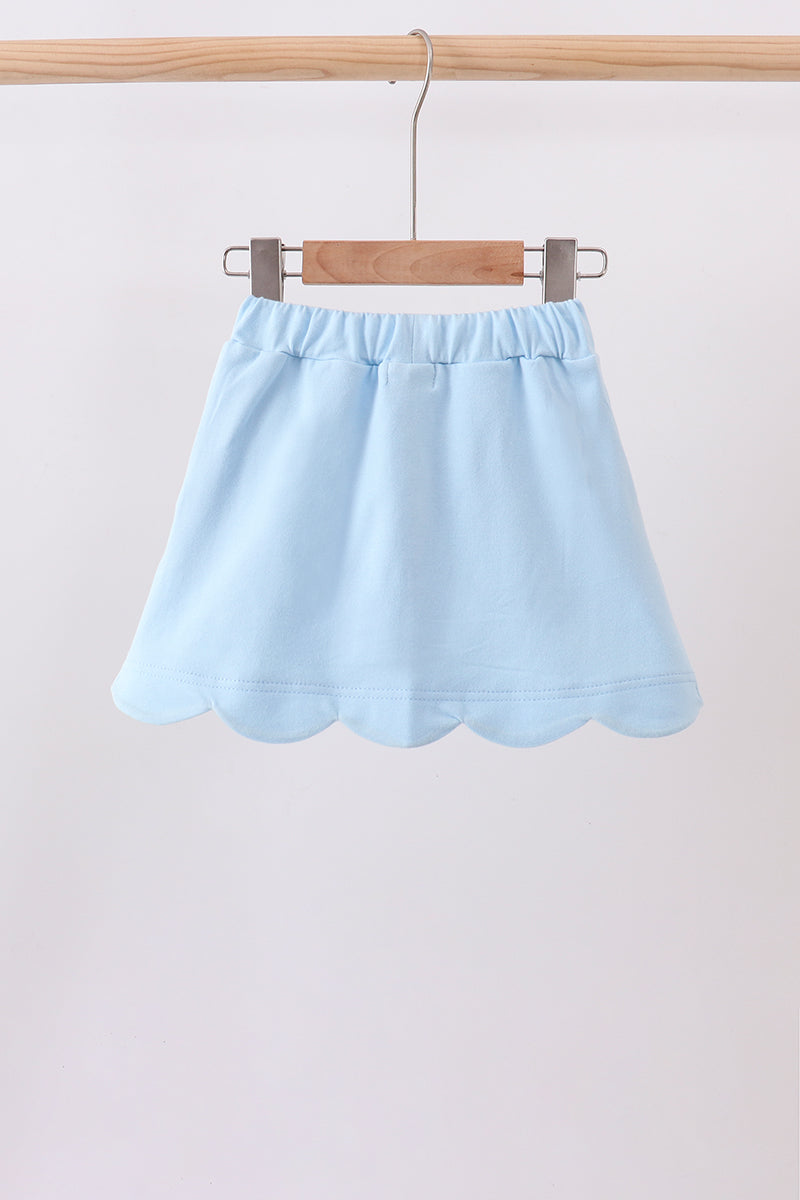Scallop hem bow skort - Mint