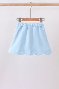 Scallop hem bow skort - Mint