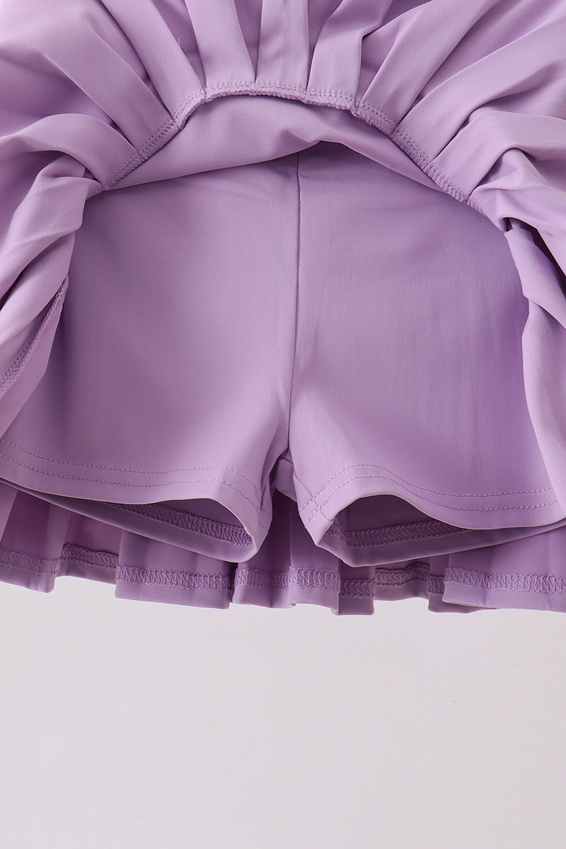 Pleated skort - Purple
