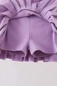 Pleated skort - Purple