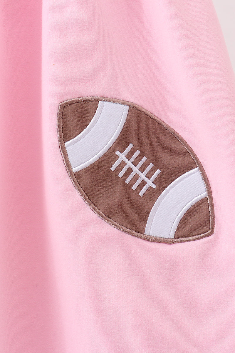 Football applique everyone has fun dress
