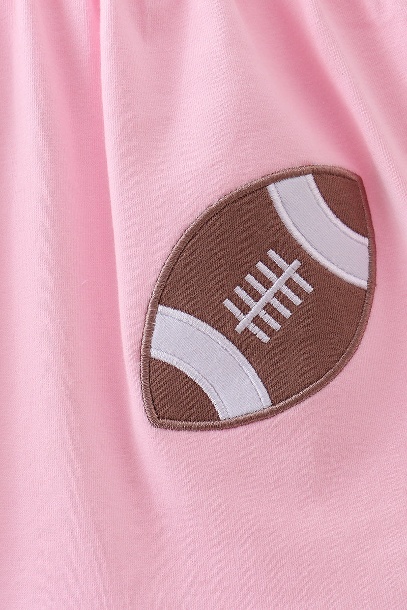 Football applique everyone has fun bloomer set