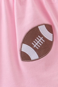 Football applique everyone has fun bloomer set