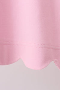 Scalloped Bow Dress - Pink