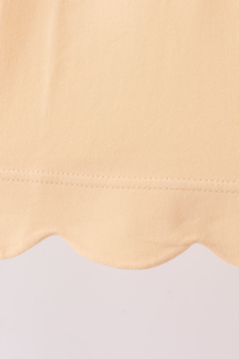 Scalloped Bow Dress - Buttercup