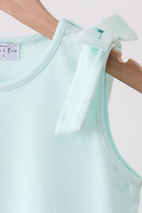Scalloped Bow Dress - Mint