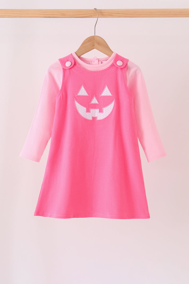 Jack-O-Lantern applique 2pc dress set