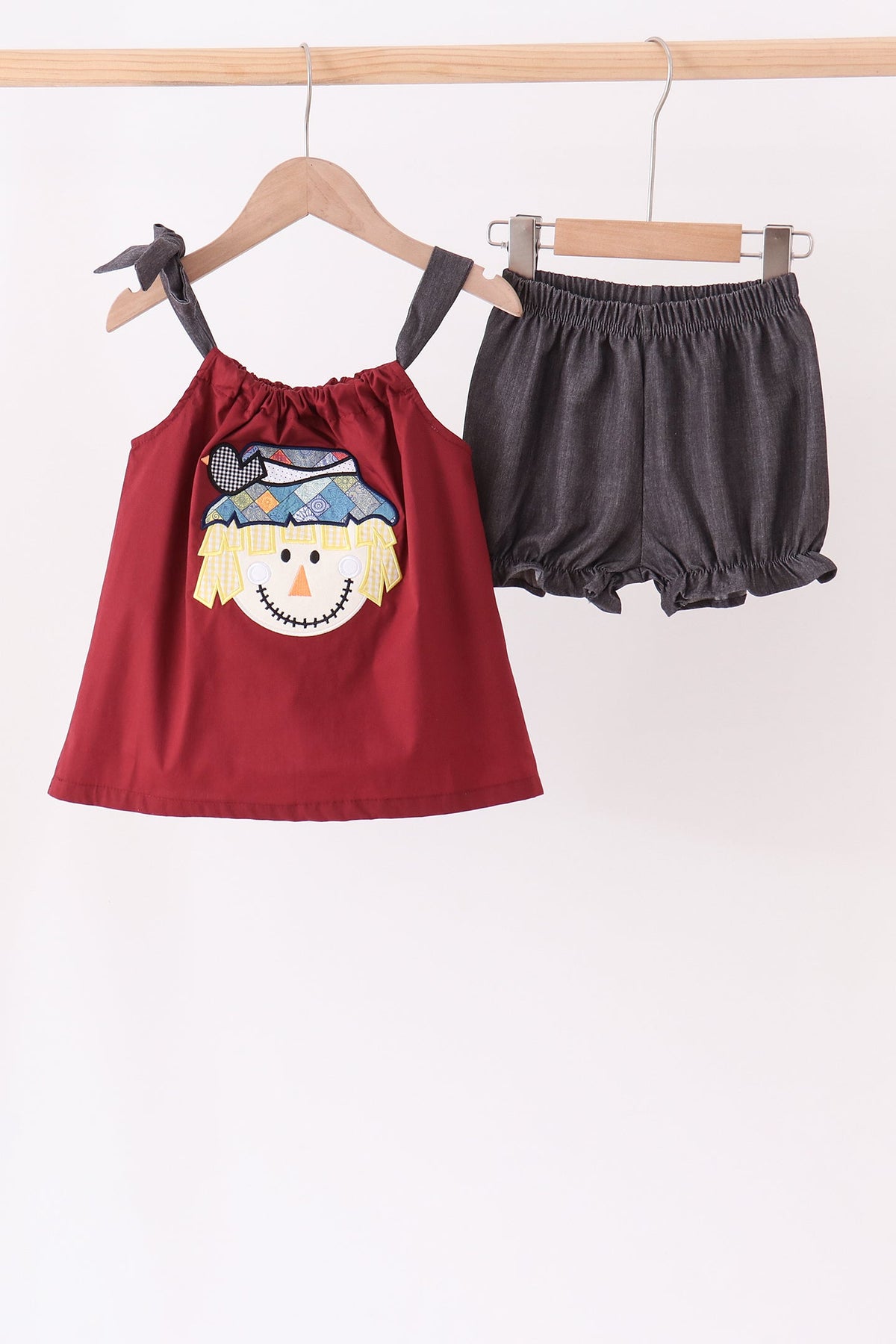 Scarecrow Embroidery Bloomer Set