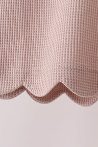 Scalloped pants set - Beige