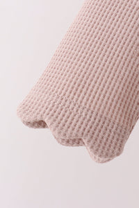 Scalloped pants set - Beige