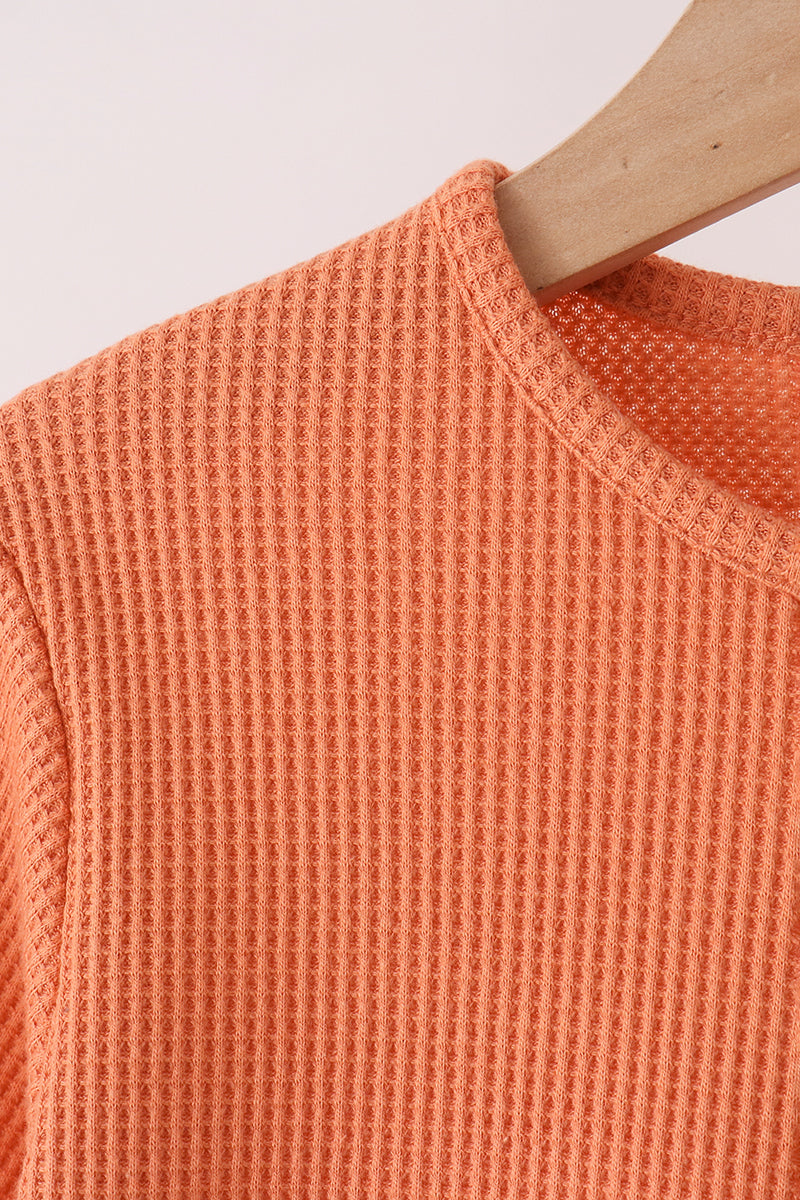 Scalloped pants set - Terra-cotta