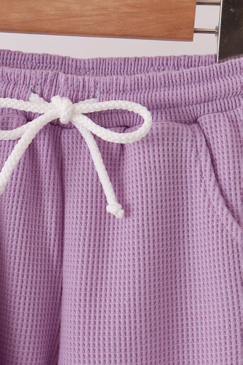 Scalloped pants set - Lavender