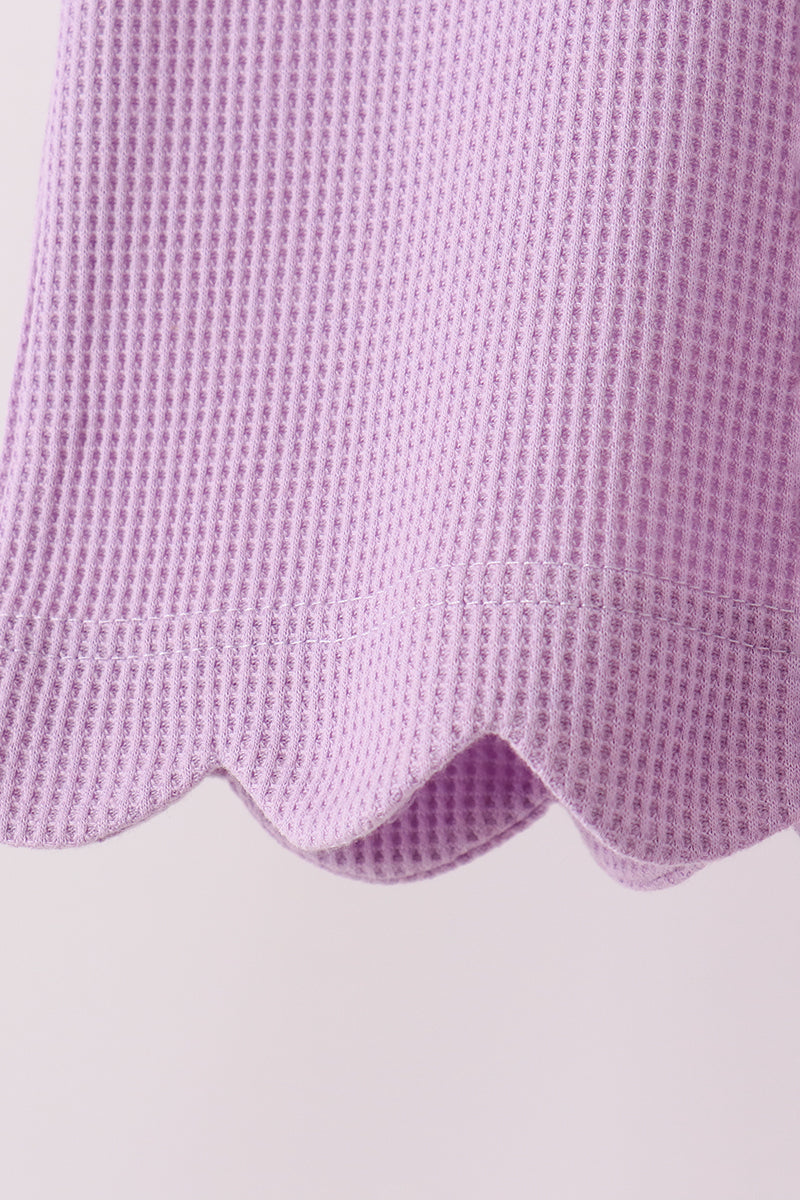 Scalloped pants set - Lavender