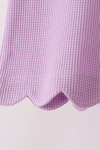 Scalloped pants set - Lavender