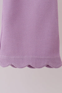 Scalloped pants set - Lavender