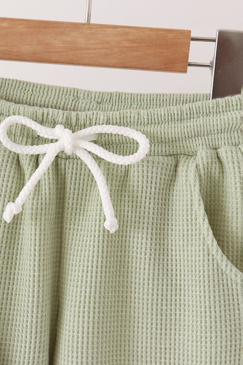 Scalloped pants set - Green