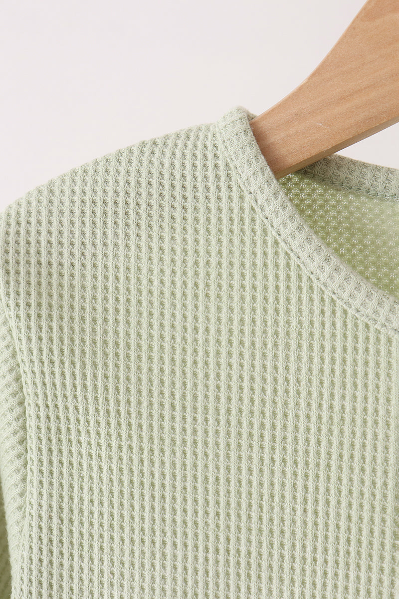 Scalloped pants set - Green