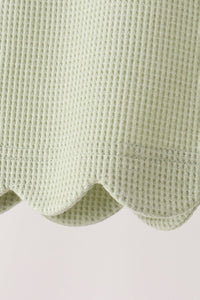 Scalloped pants set - Green