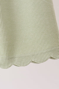 Scalloped pants set - Green