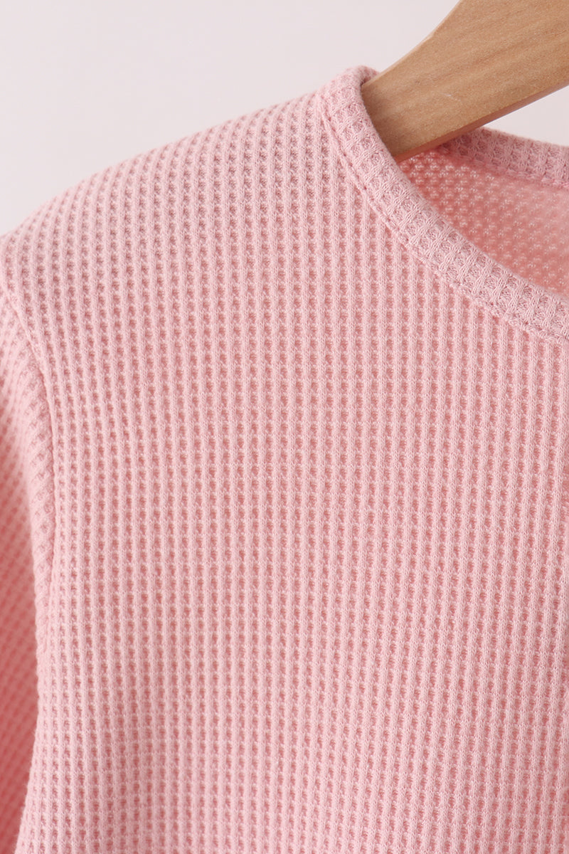 Scalloped pants set - Pink