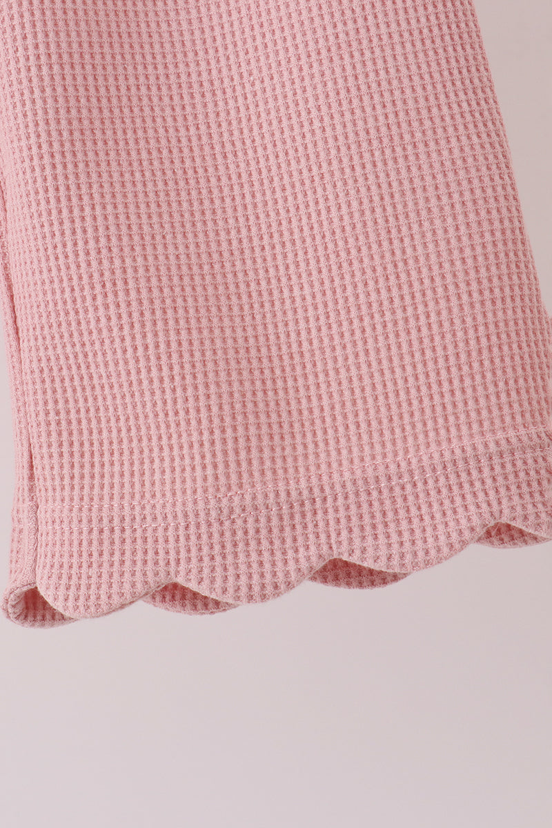 Scalloped pants set - Pink