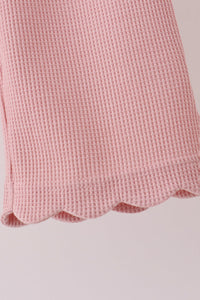 Scalloped pants set - Pink