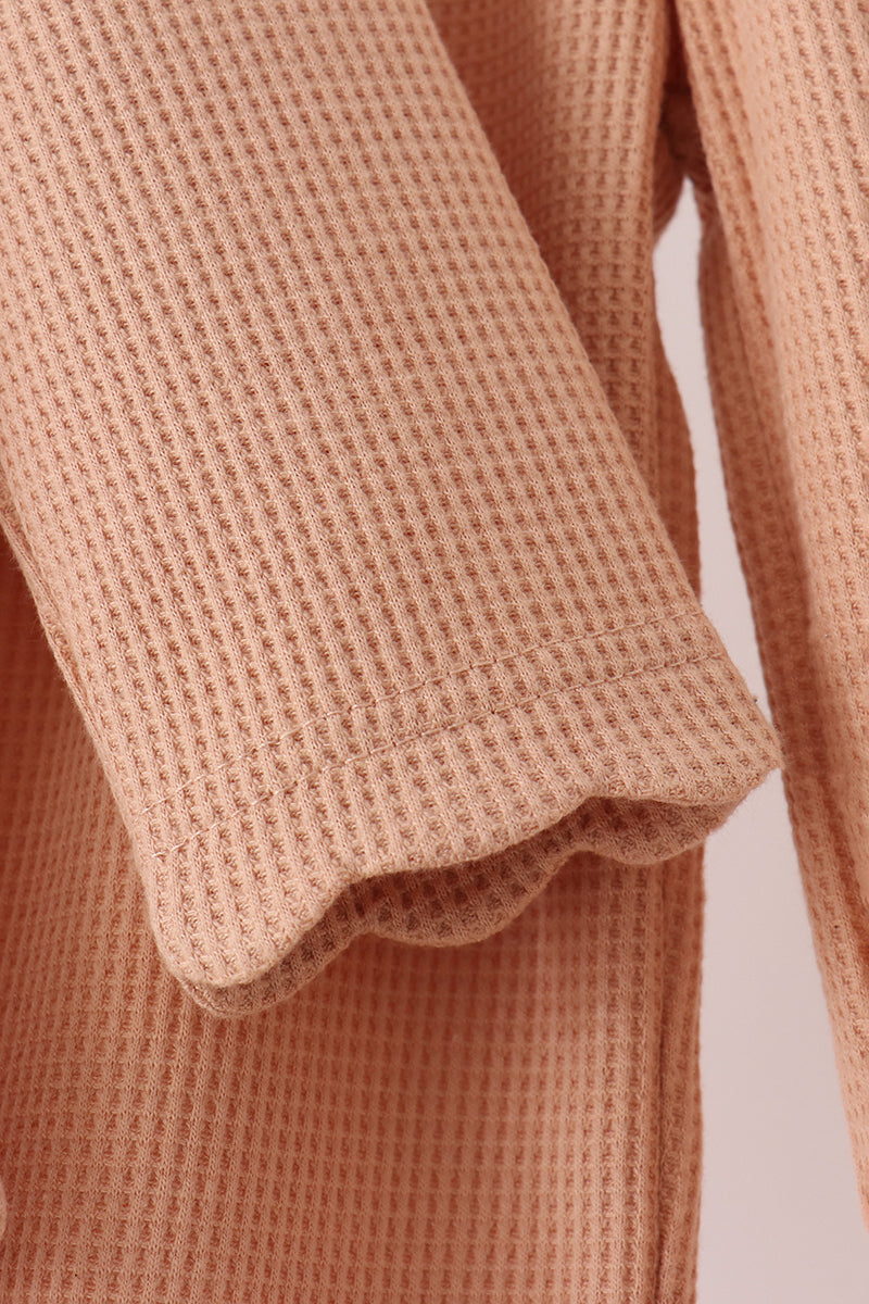 Scalloped pants set - Oatmeal