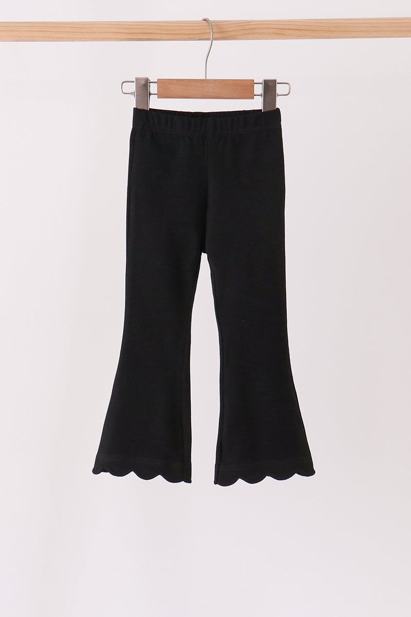 Scalloped bell pants - Black