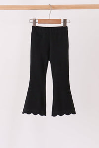 Scalloped bell pants - Black