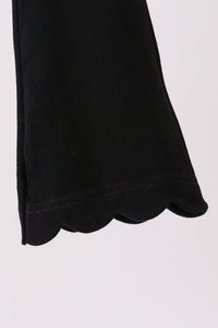 Scalloped bell pants - Black