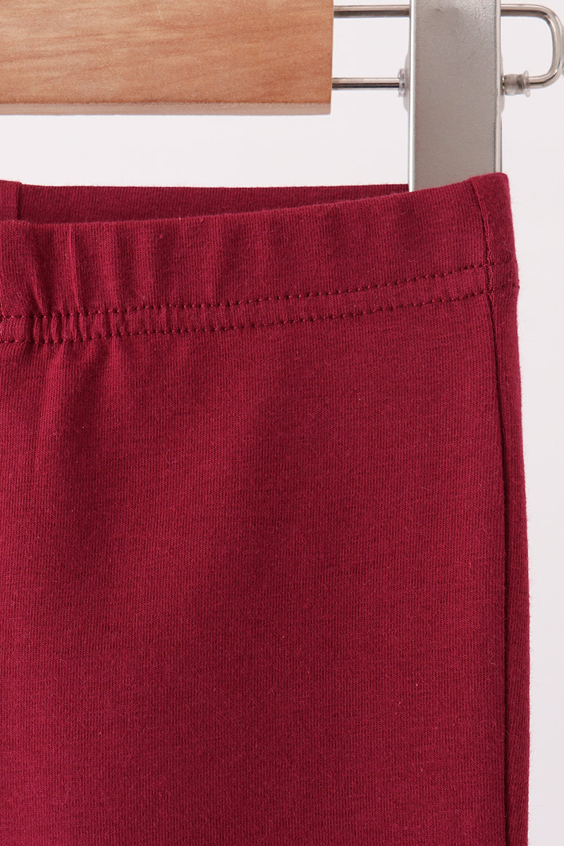 Scalloped bell pants - Maroon